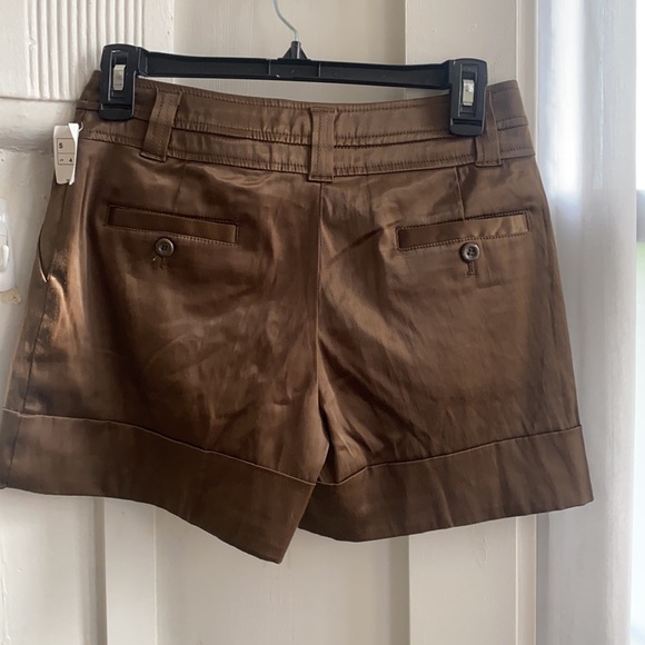 H&M Bronze Cuffed Button Fly Shorts Size 4 NWT - Picture 9 of 13